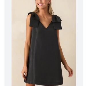 Aqua Bow Sleeve Mini Dress NEW